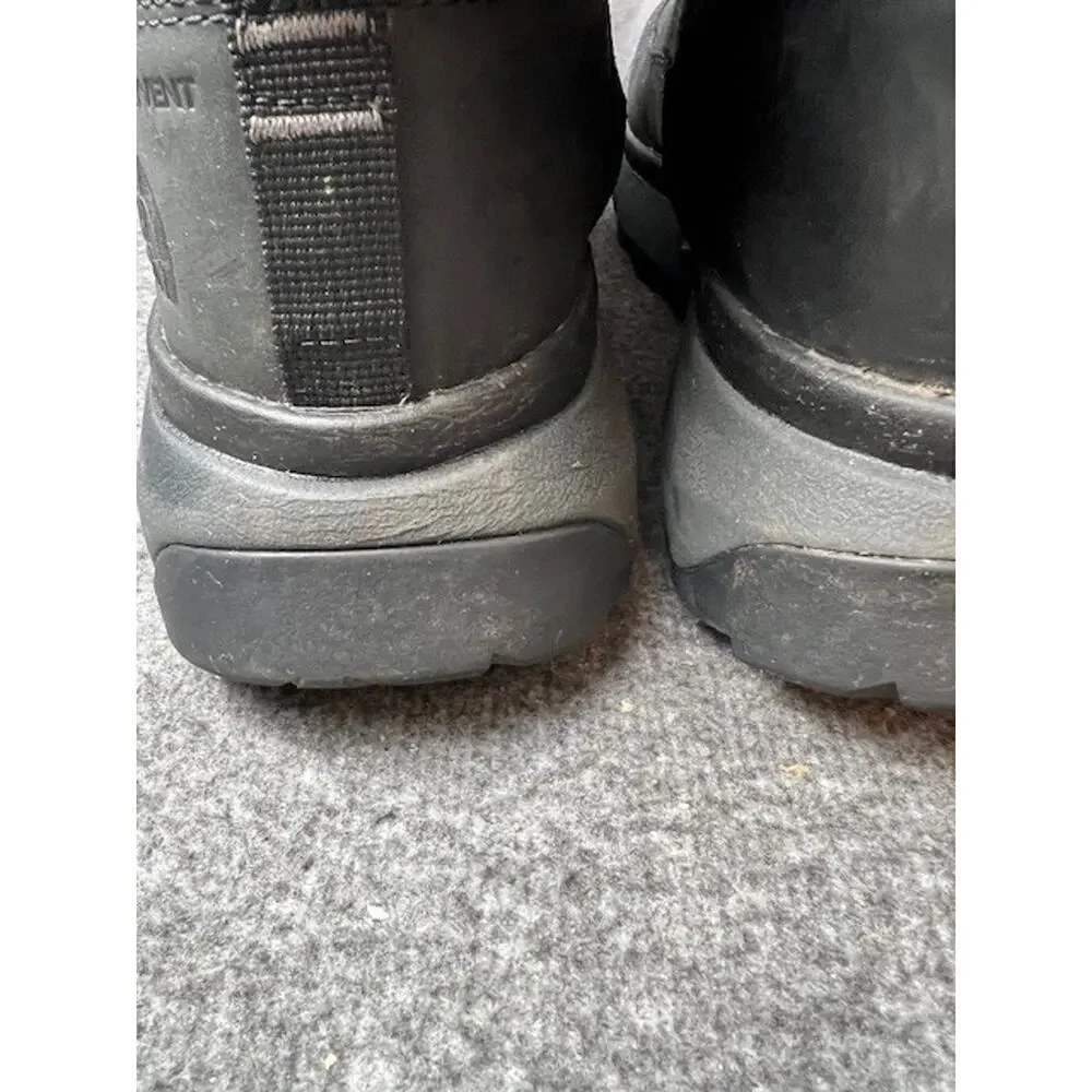 The North Face Bergen Leather Waterproof Boot Size 10.5 Black Leather Lace Up